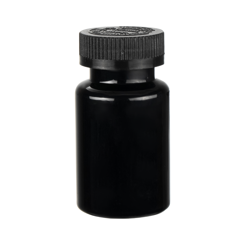 Sticlă rotundă cu gât înalt PET de 120 ml