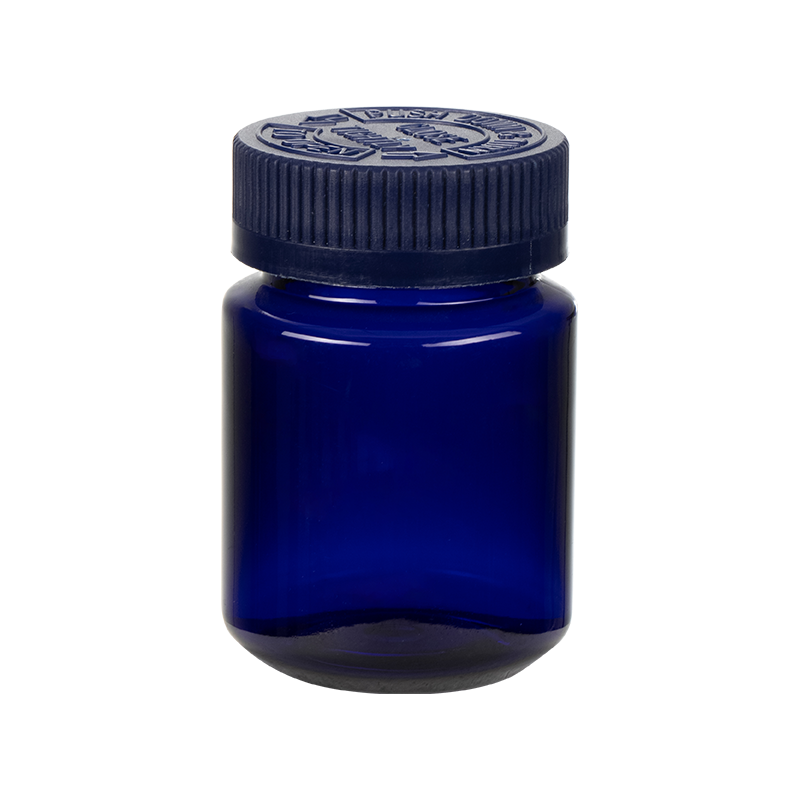 Sticlă rotundă scurtă și robustă PET de 100 ml